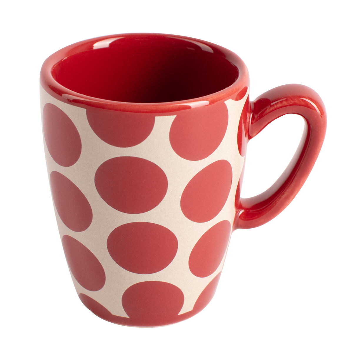 Set da Caffè Benetton Rosso Gres Pois 4 Pezzi